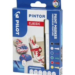 PILOT Pintor Tuschpennor, standardfärger, 6 st./ 1 förp.