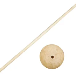 Pinne med fot, H: 30 cm, Dia. 6,5 cm, Hålstl. 8 mm, 5 set/ 1 förp.