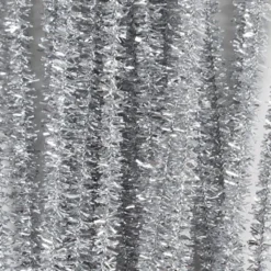 Piprensare, L: 30 cm, tjocklek 6 mm, glitter, silver, 24 st./ 1 förp.