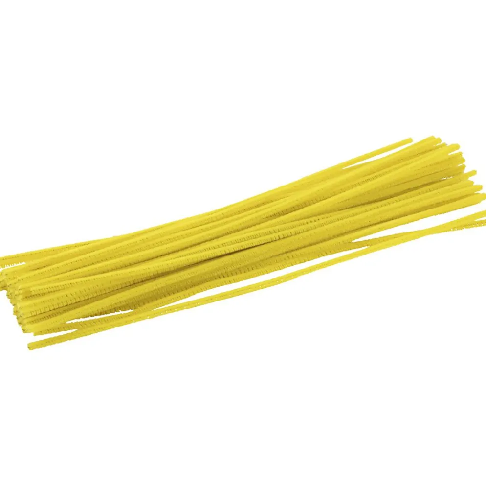 Piprensare, L: 30 cm, tjocklek 4 mm, gul, 50 st./ 1 förp.