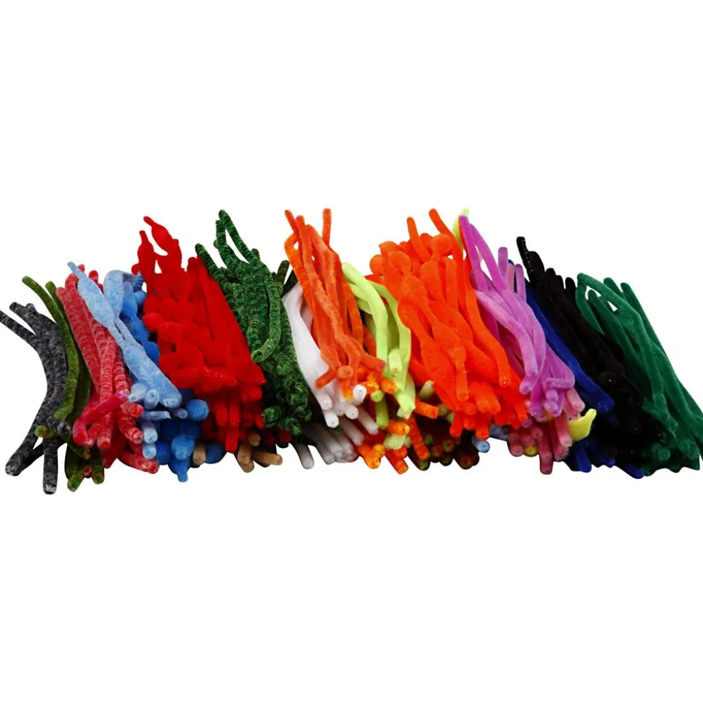 Piprensare, L: 30 cm, tjocklek 6-15 mm, mixade färger, 500 mix./ 1 förp.