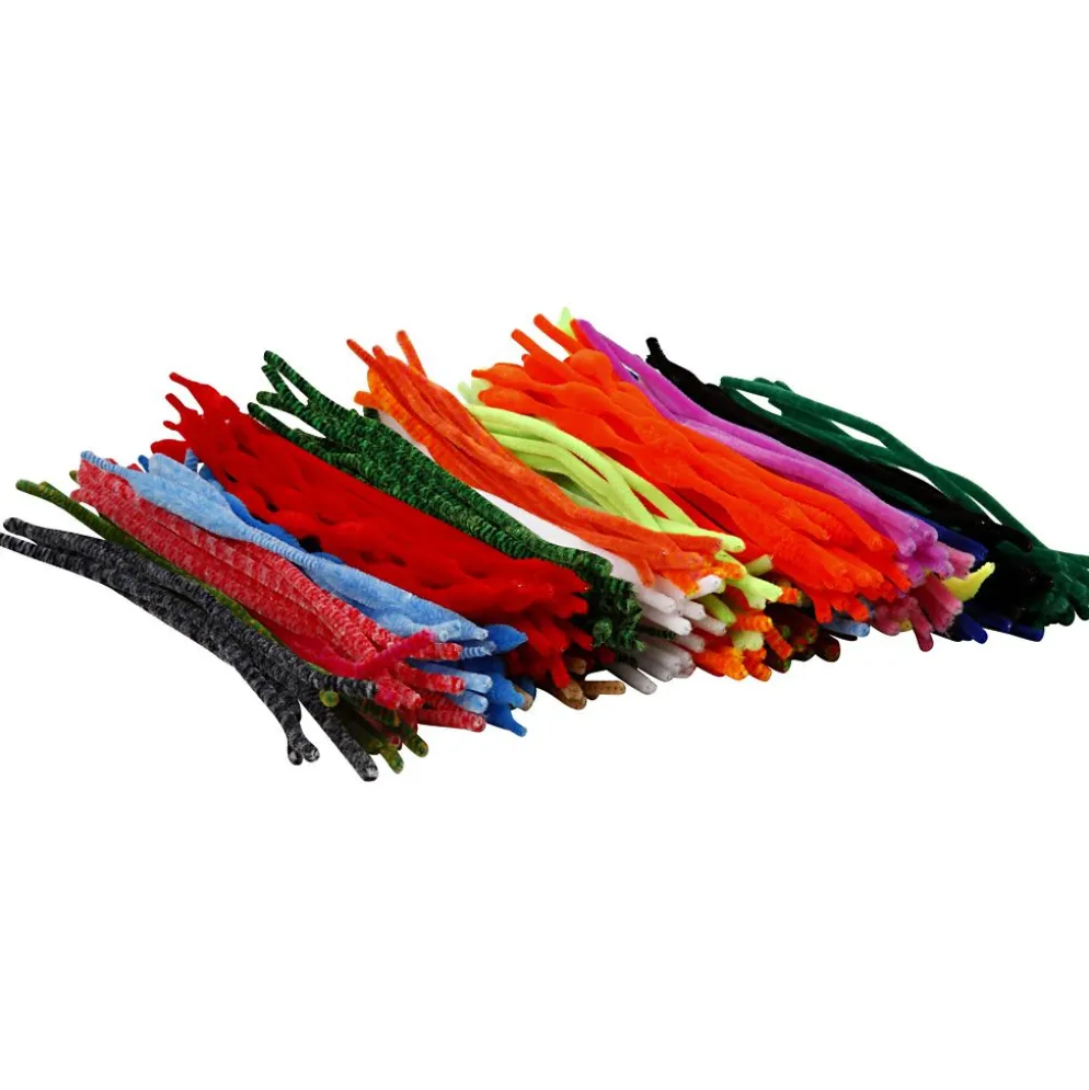 Piprensare, L: 30 cm, tjocklek 6-15 mm, mixade färger, 500 mix./ 1 förp.