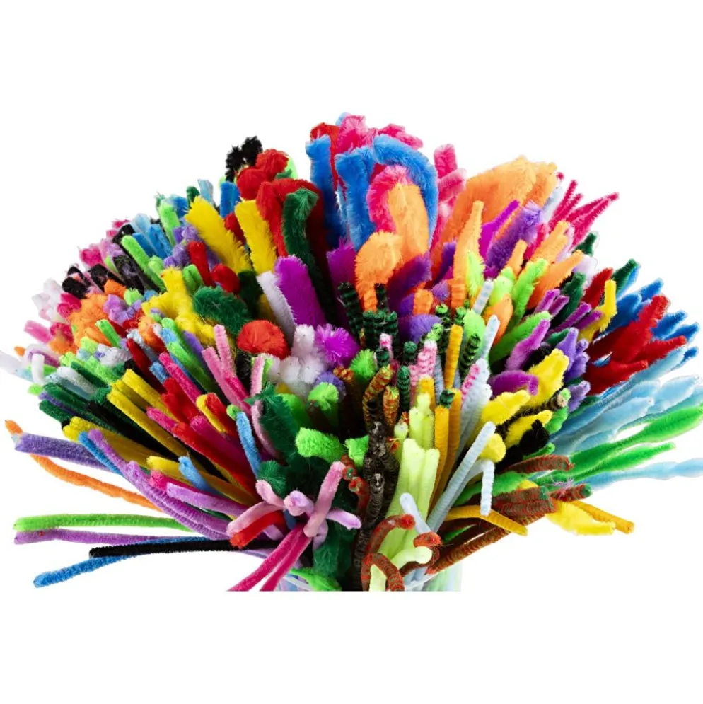 Piprensare, L: 30 cm, tjocklek 6-15 mm, mixade färger, 500 mix./ 1 förp.