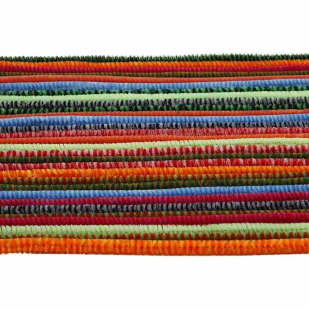 Piprensare, randiga, L: 30 cm, tjocklek 6 mm, mixade färger, 30 mix./ 1 förp.