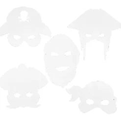Piratmasker, H: 16-26 cm, B: 17,5-26,5 cm, 230 g, vit, 16 st./ 1 förp.
