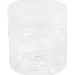 Plastburkar för förvaring, H: 7 cm, Dia. 6,5 cm, 180 ml, 10 st./ 1 förp.