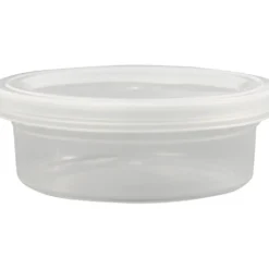 Plastburk med lock, H: 24 mm, Dia. 68 mm, 45 ml, 20 st./ 1 förp.