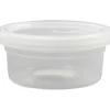 Plastburk med lock, H: 38 mm, Dia. 84 mm, 125 ml, 20 st./ 1 förp.