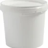 Plasthinkar med lock, H: 9,5 cm, Dia. 9,2 cm, 300 ml, 20 st./ 1 förp.