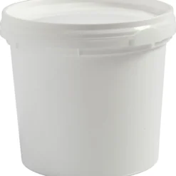 Plasthinkar med lock, H: 9,5 cm, Dia. 9,2 cm, 300 ml, 20 st./ 1 förp.