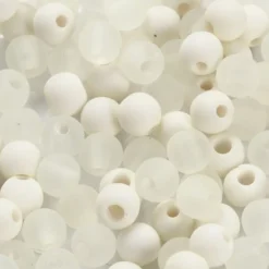 Plastpärlor, Dia. 6 mm, Hålstl. 2 mm, ca. 150 st., cream, 40 g/ 1 förp.