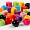 Plastpärlor, stl. 11 mm, Hålstl. 7 mm, ca. 750 st., mixade färger, 1000 g, 1700 ml/ 1 förp.