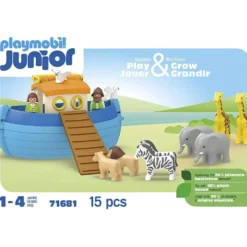 Playmobil Junior Noas ark, stl. 41,5x33,5x24 cm, ca. 15 delar, 1 förp.