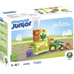 Playmobil Junior –Traktor med planteringsvagn, stl. 31x7x23 cm, 11 delar/ 1 förp.