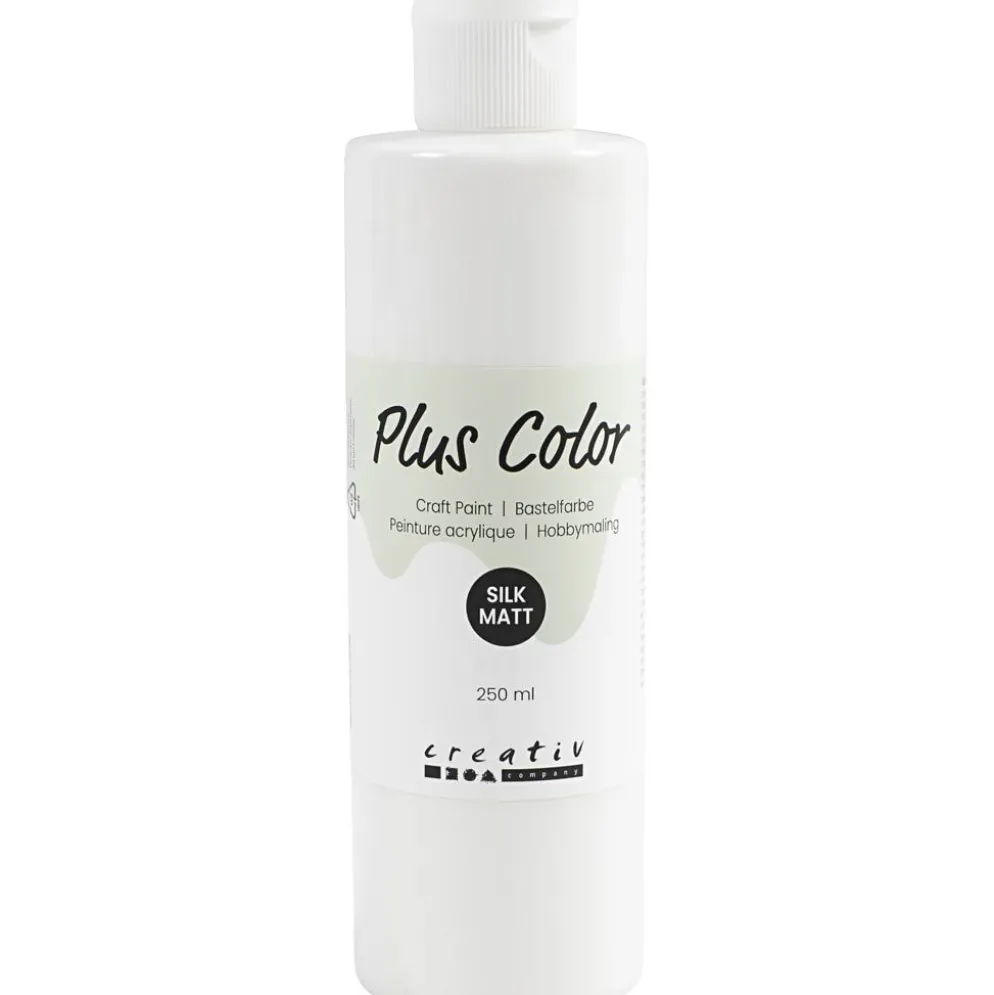 Plus Color Hobbyfärg, vit, 250 ml/ 1 flaska