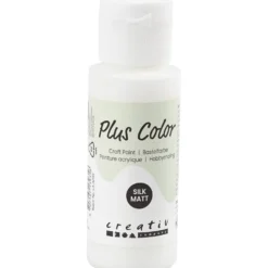 Plus Color Hobbyfärg, vit, 60 ml/ 1 flaska