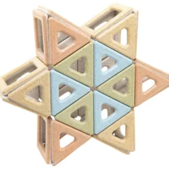 Polydron Eco Magnetisk, dova färger, 72 delar/ 1 set