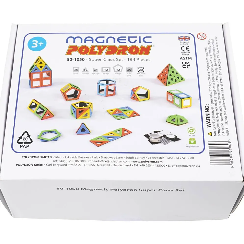 Polydron Magnetic Super Klassuppsättning, 184 delar/ 1 set