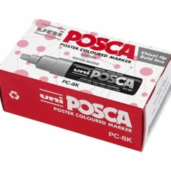 Posca Marker , nr. PC-8K, spets 8 mm, Broad, semi opaque, mixade färger, 6 st./ 1 förp.
