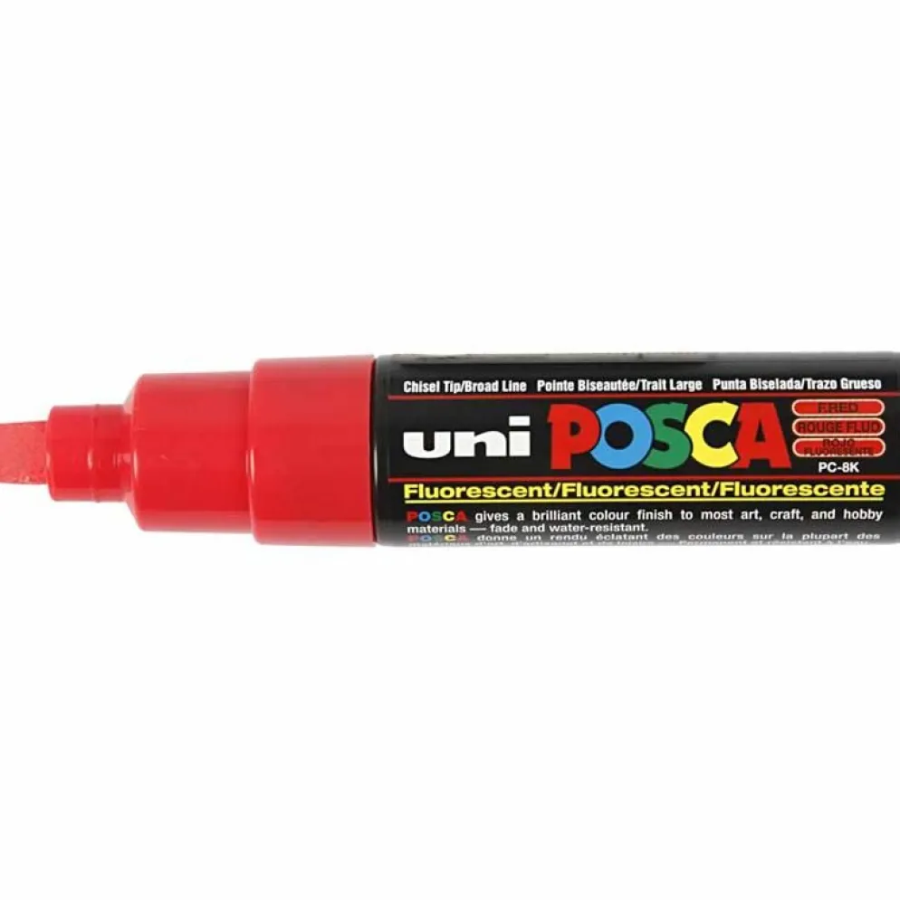 Posca Marker , nr. PC-8K, spets 8 mm, Broad, semi opaque, mixade färger, 6 st./ 1 förp.