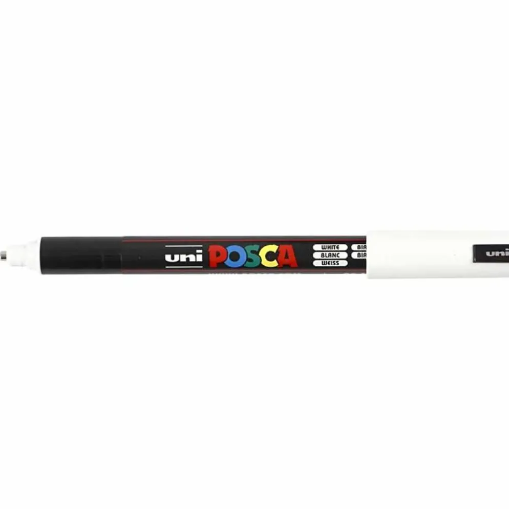 Posca Marker , nr. PC-1MR, spets 0,7 mm, extra fine, vit, 1 st.