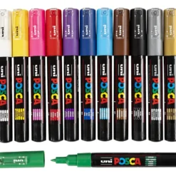 Posca Marker , nr. PC-1M, spets 0,7 mm, extra fine, mixade färger, 12 st./ 1 förp.