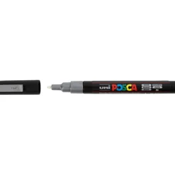 Posca Marker , nr. PC-3M, spets 0,9-1,3 mm, Fine, svart, guld, silver, 12 mix./ 1 förp.