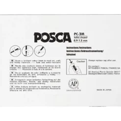Posca Marker , nr. PC-3M, spets 0,9-1,3 mm, Fine, mixade färger, 12 st./ 1 förp.