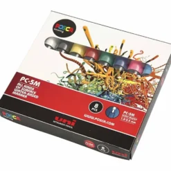 Posca Marker , nr. PC-5M, spets 2,5 mm, Medium, mixade färger, 8 st./ 1 förp.