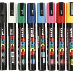 Posca Marker , nr. PC-5M, spets 2,5 mm, Medium, mixade färger, 8 st./ 1 förp.