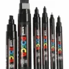 Posca Marker , spets 0,7-15 mm, svart, 6 st./ 1 förp.