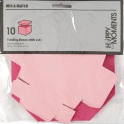 Presentaskar att vika, stl. 5,5x5,5 cm, 250 g, rosa, 10 st./ 1 förp.