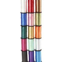 Presentsnören, B: 10 mm, blank, mixade färger, 15x50 m/ 1 förp.