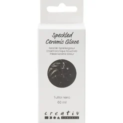 Prickig Keramikglasyr, 999-1060 °C, täckande, tutto nero, 60 ml/ 1 burk