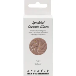 Prickig Keramikglasyr, 999-1060 °C, täckande, pinky, 60 ml/ 1 burk
