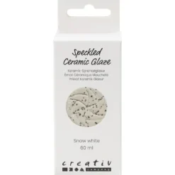 Prickig Keramikglasyr, 999-1060 °C, täckande, snow white, 60 ml/ 1 burk