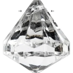 Prismor, stl. 27x30 mm, Hålstl. 2,5 mm, blank transparent, 8 st./ 1 förp.