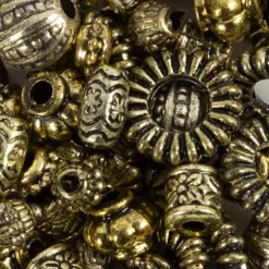 Pärlmix, Dia. 3-20 mm, Hålstl. 1,5-3 mm, flera designer, metallicfärger, 50 g/ 1 förp.