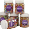 Pärlmix, stl. 7-10 mm, Hålstl. 2-4 mm, ca. 2400 g, mixade färger, 6x700 ml/ 1 förp.
