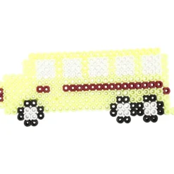 Pärlplattor, bil, flygplan, båt, traktor, buss och cykel, stl. 9x9,5+11x16 cm, medium, 6 st./ 1 förp.