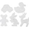 Pärlplattor, Nalle, bil, ren, anka och kanin, stl. 16x19,5-19x24 cm, JUMBO, klar, 5 st./ 1 förp.