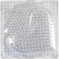 Pärlplattor, sorterade former, medium, stl. 9 cm, medium, transparent, 5 st./ 1 förp.