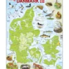 Pussel Danmark, Norden och världen, Danmark, stl. 28,5x36,5 cm, 66 brickor, 1 st.