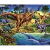 Pussel, med dinosaurier, stl. 28,5x36,5 cm, 57 brickor, 1 st.