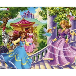 Pussel, med söta prinsessor, stl. 28,5x36,5 cm, 24 brickor, 1 st.