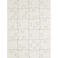 Pussel, stl. 15x21 cm, vit, 24 brickor, 16 st./ 1 förp.