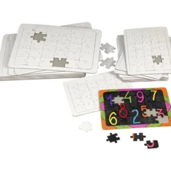 Pussel, stl. 21x30 cm, vit, 10 st./ 1 förp.