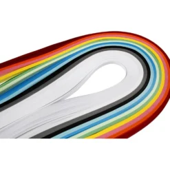 Quilling strimlor, L: 78 cm, B: 5 mm, 120 g, mixade färger, 12x100 st./ 1 förp.