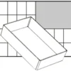 Raaco lådinsats, nr. A6-1, H: 47 mm, stl. 157x109 mm, 1 st.