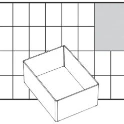 Raaco lådinsats, nr. A7-1, H: 47 mm, stl. 109x79 mm, 1 st.